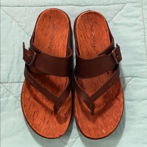Merrell Around Town Luxe Black Thong Sandal